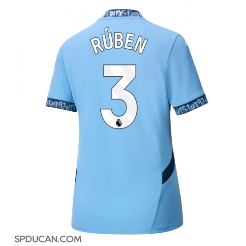 Zenski Nogometni Dres Manchester City Ruben Dias #3 Domaci 2024-25 Kratak Rukav